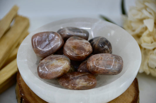 Black Moonstone Tumbled Crystal