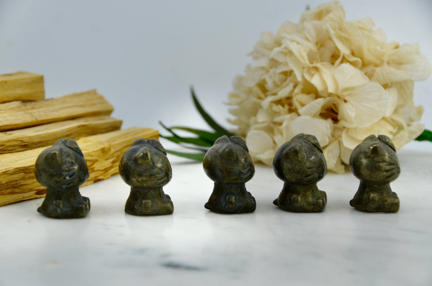Kitty Inspired Pyrite Carving